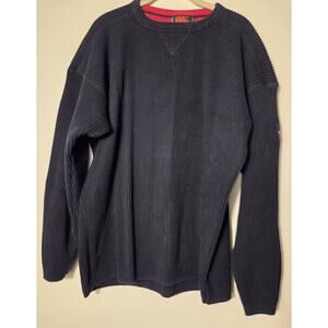 Canterbury Of New Zealand Sweater Mens Size XXL Navy Blue Thick Ribbed Cotton